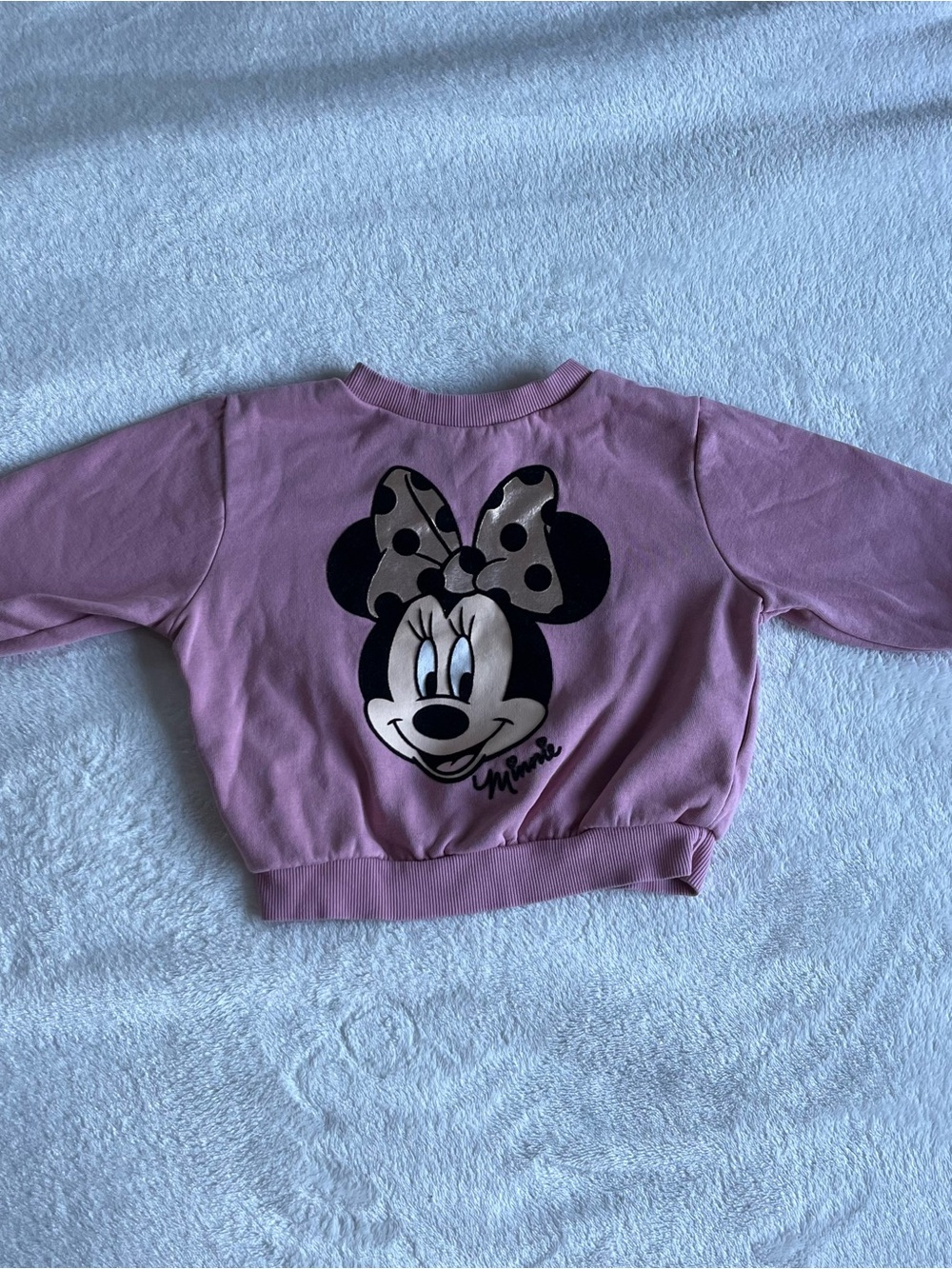 H&M Disney Minnie Mickey Mouse Pink Girls Pullover Sweatshirt Toddler Baby Kid